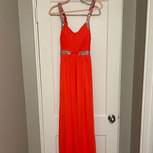 City Triangles | Dresses | Bright Orange Beaded Prom Dress | Poshmark City Triangles | Dresses | Bright Orange Beaded Prom Dress | Poshmark
